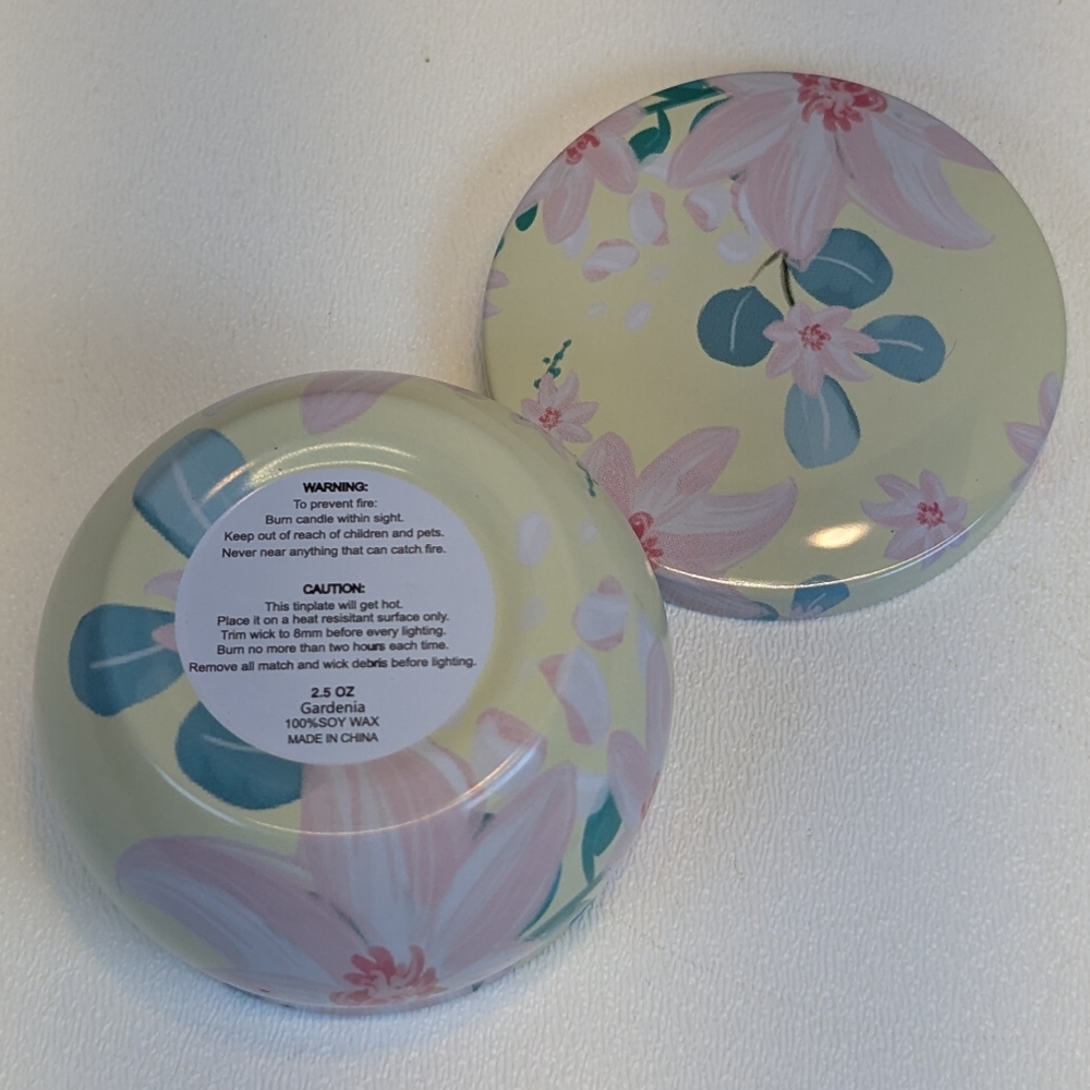 Gardenia Scented Soy Wax Candle Floral Design 2.5oz 💠$5 each or 3 for $13